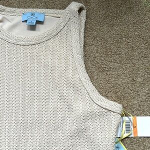 NWT CeCe Natural Textured Knit Tank